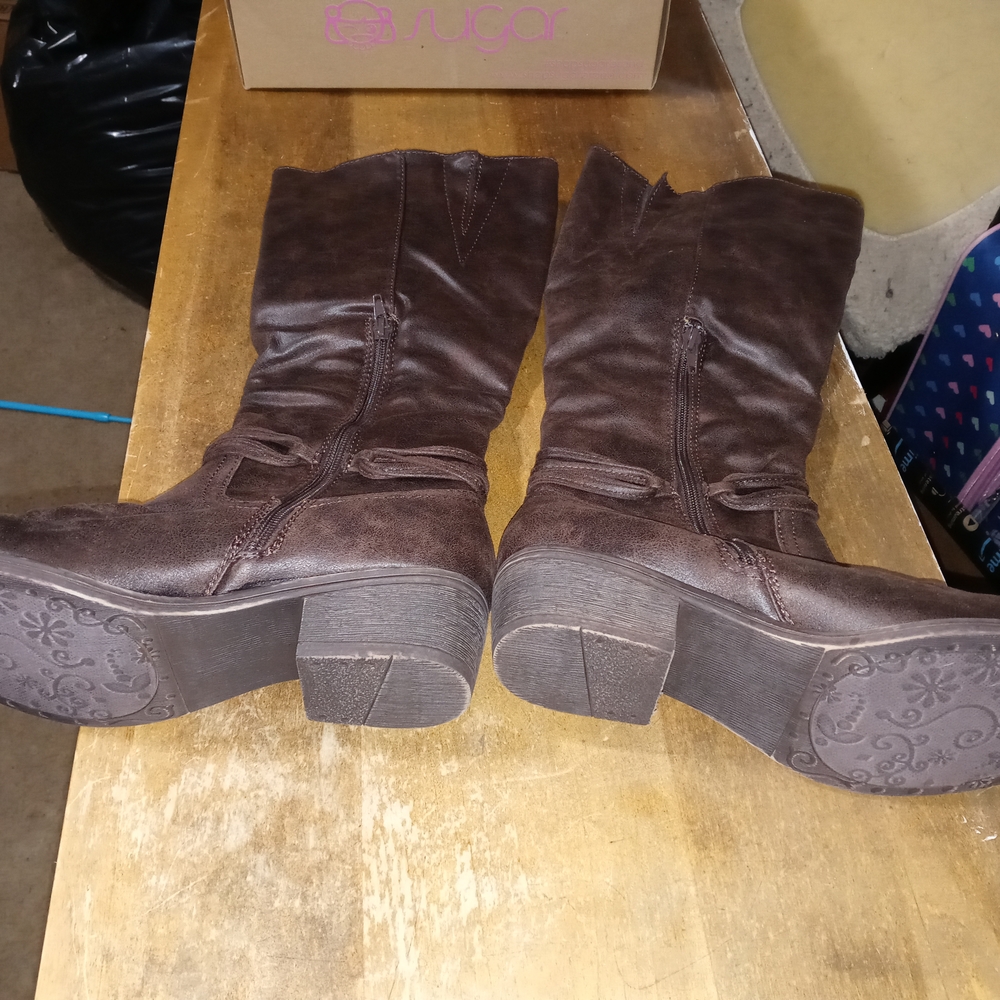 Sugar Women's Dark Brown Heeled Boots